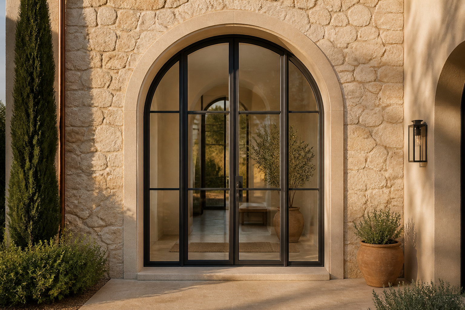 VLX 100 Arched / Custom Door in Pasadena, CA | Juniper Windows Pasadena - detail 3