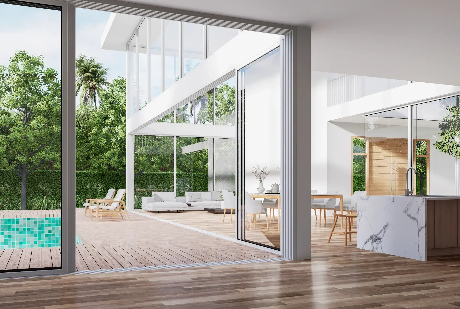 VLX 138 Panoramic Sliding Door in Pasadena, CA | Juniper Windows Pasadena - detail 1